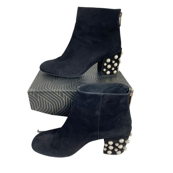 Stuart Weitzman Black Pearl Bacari Boots/Booties Size 6 M - Picture 3 of 7
